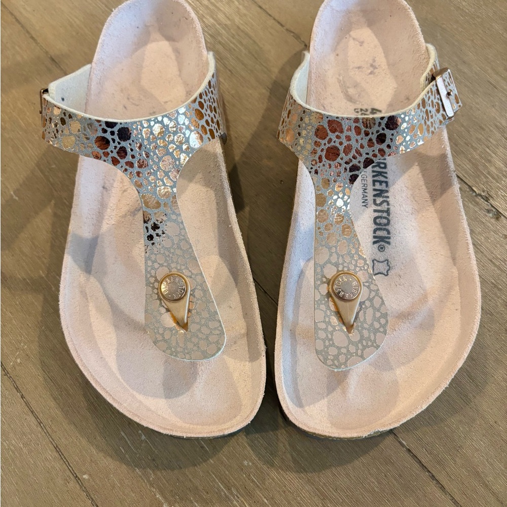 Birkenstock Metallic Rose Gold Sandals-Never worn! Brand new!